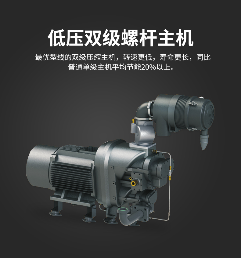 低壓變頻雙級螺桿空壓機
